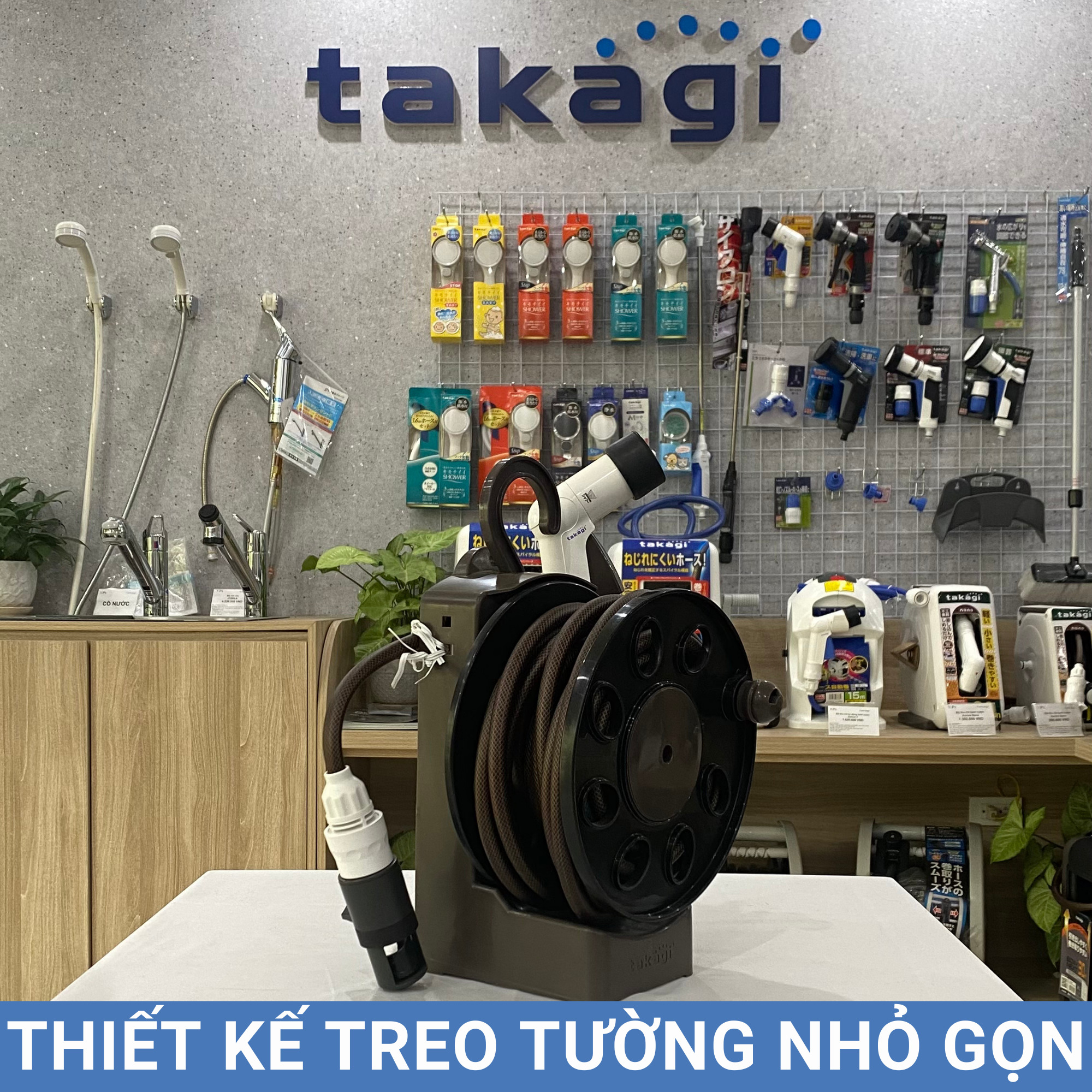 Bộ cuộn vòi tưới cây 15m Aurora LIGHT Takagi R1415BR